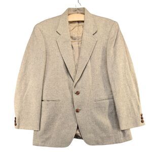 Circle S Men's Blazer Suit Jacket 38R Long Sleeve Tan Single Breasted Lined